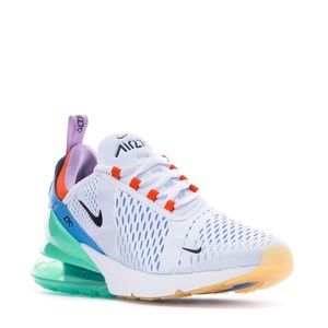 Nike Air Max 270 Running Shoes White Black Safety Orange DX2347-100